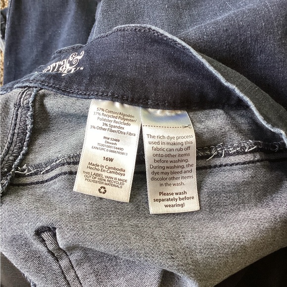 Terra & Sky Dark Blue Straight Leg Jeans - Picture 9 of 9